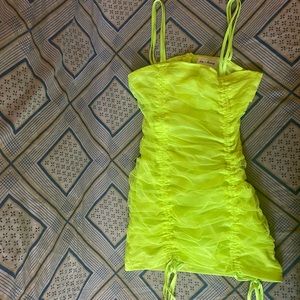 neon yellow dress